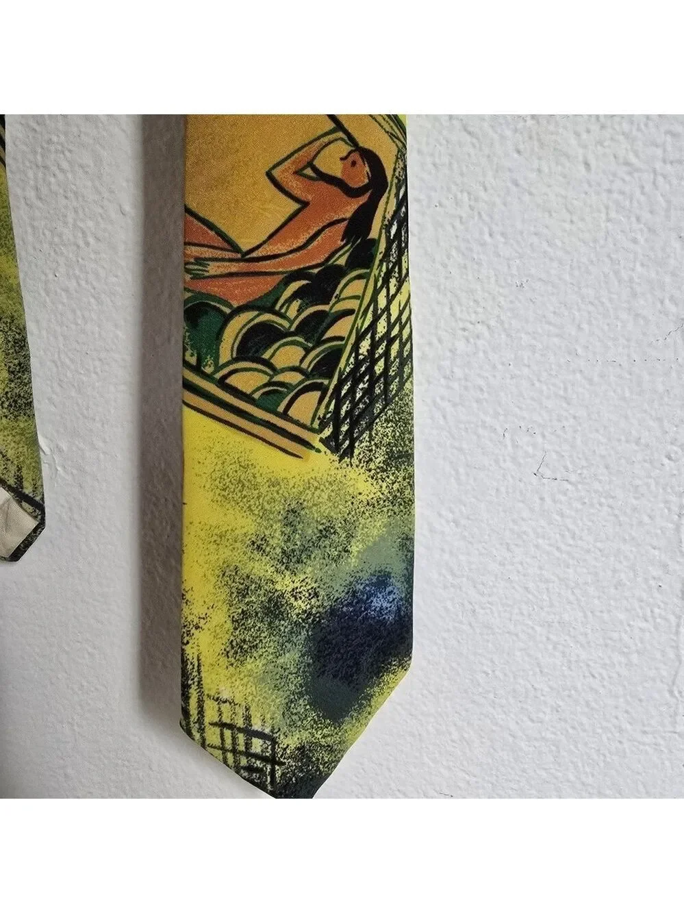 Vintage Attitudes Artsy Retro Art Print Tie Abstract Woman Graphic Necktie